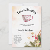 愛は醸造クリスマスティーブライダルシャワーインビタ 招待状 (正面)