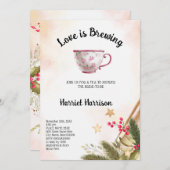 愛は醸造クリスマスティーブライダルシャワーインビタ 招待状 (正面/裏面)