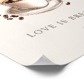 愛は醸造コフィーのバーサイン ポスター (角)