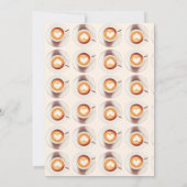 愛は醸造コーヒーカップハートブライダルシャワー 招待状 (裏面)