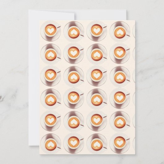 愛は醸造コーヒーカップハートブライダルシャワー 招待状 (裏面)