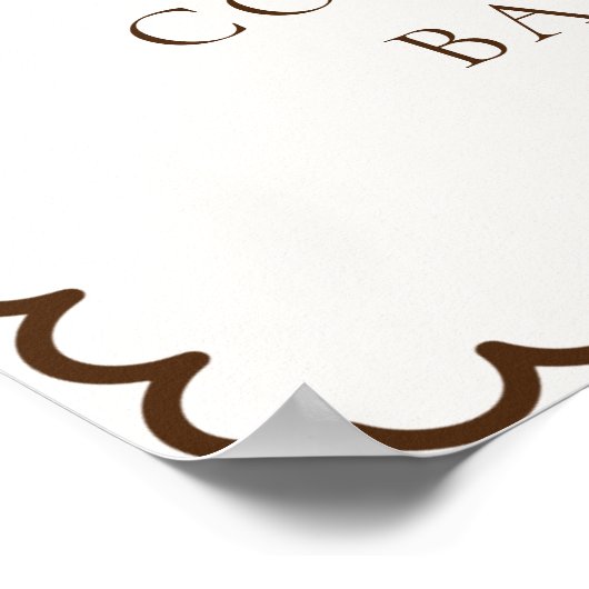 愛は醸造コーヒーバーブライダルシャワーサイン ポスター (角)