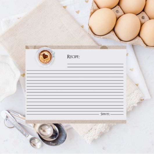 愛は醸造コーヒーブライダルシャワーレシピカード ポストカード