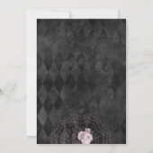 愛は醸造ゴシックコーヒーブライダルシャワー 招待状 (裏面)