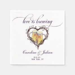 愛は醸造ゴシックビールハートブライダルシャワー スタンダードカクテルナプキン