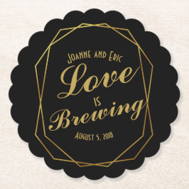 愛は醸造パブ結婚コースターカスタムアートdec ペーパーコースター