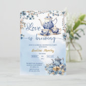 愛は醸造パーティーデルフトブルーフローラChinoiseri 招待状 (スタンド正面)