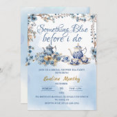 愛は醸造パーティーデルフトブルーフローラChinoiseri 招待状 (正面/裏面)