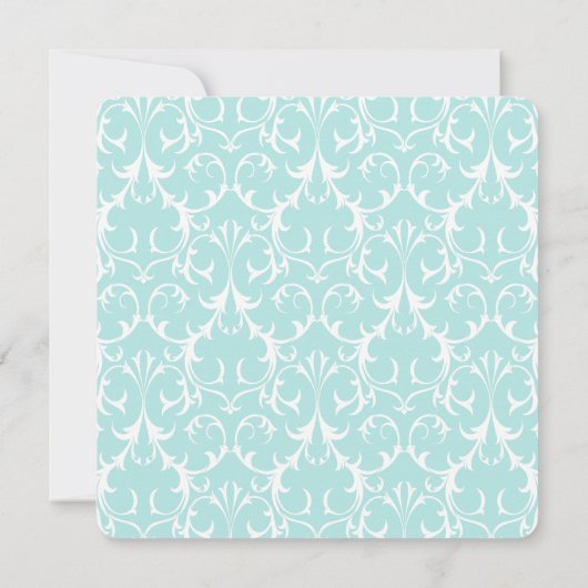 愛は醸造フローラブライダル茶シャワーの招待 招待状 (裏面)