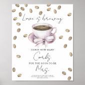 愛は醸造ブライダルシャワーどれだけのコルク ポスター (正面)