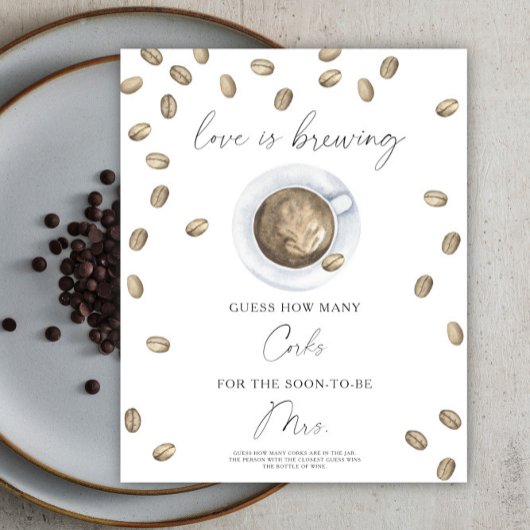 愛は醸造ブライダルシャワーどれだけのコルク ポスター