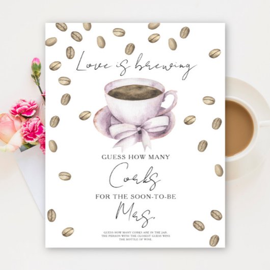 愛は醸造ブライダルシャワーどれだけのコルク ポスター