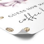 愛は醸造ブライダルシャワーどれだけのコーヒー豆 ポスター (角)