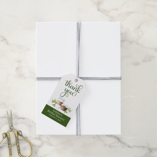 愛は醸造ブライダルシャワーの好意 ギフトタグ (より糸付き)