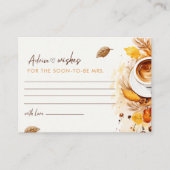 愛は醸造ブライダルシャワーアドバイスと願い エンクロージャーカード (正面)