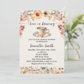 愛は醸造ブライダルシャワーコーヒー野花 招待状 (スタンド正面)