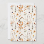 愛は醸造ブライダルシャワーコーヒー野花 招待状 (裏面)