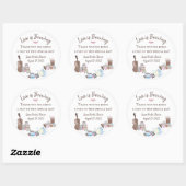 愛は醸造ブライダルシャワー好意スティッカー ラウンドシール (シート)