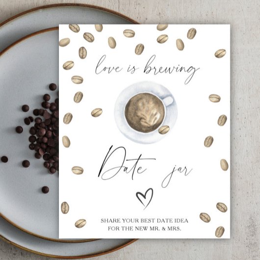 愛は醸造ブライダルシャワー日付ナイトアイディア ポスター