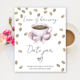 愛は醸造ブライダルシャワー日付ナイトアイディア ポスター