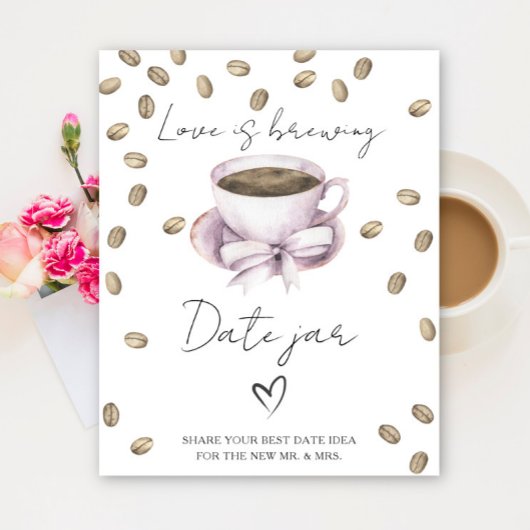 愛は醸造ブライダルシャワー日付ナイトアイディア ポスター