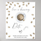 愛は醸造ブライダルシャワー日付ナイトアイディア ポスター (正面)