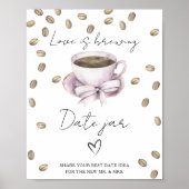 愛は醸造ブライダルシャワー日付ナイトアイディア ポスター (正面)