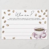 愛は醸造ブライダルシャワー私のゲームは誰 便箋 (正面)