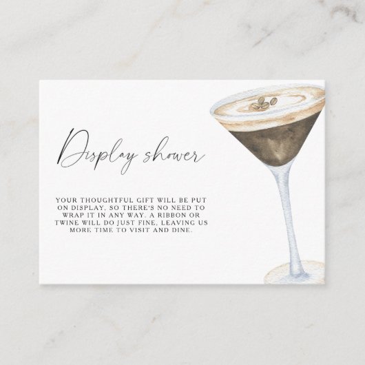 愛は醸造ブライダルシャワー表示シャワー エンクロージャーカード (正面)