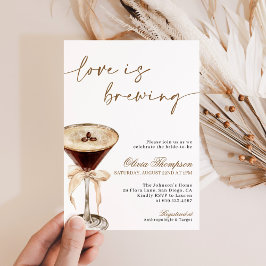 愛は醸造ブライダルシャワー、エスプレッソ・マルティーニ 招待状