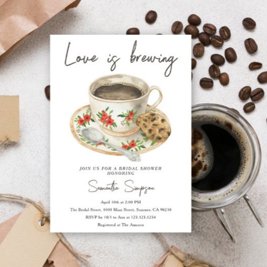 愛は醸造ブライダルシャワー 招待状