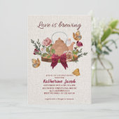 愛は醸造ブライダル茶秋ブライダルシャワー 招待状 (スタンド正面)