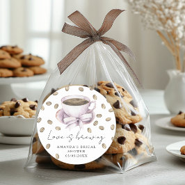 愛は醸造ボーコーヒーブライダルシャワー ラウンドシール