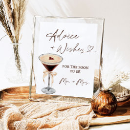 愛は醸造マルティーニアドバイス&ウィッシュサイン ポスター