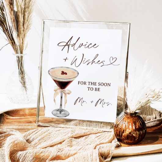 愛は醸造マルティーニアドバイス&ウィッシュサイン ポスター