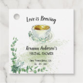 愛は醸造ユーカリトゥス茶ブライダルシャワー フェイバータグ (正面)