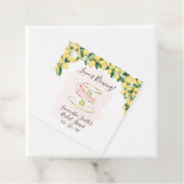 愛は醸造レモン茶のブライダルシャワーピンク フェイバータグ (インサイチュ)