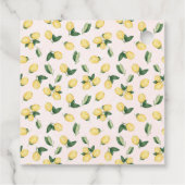 愛は醸造レモン茶のブライダルシャワーピンク フェイバータグ (裏面)