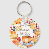 愛は醸造秋ブライダルシャワーの好意 キーホルダー (正面)