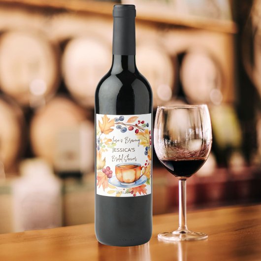 愛は醸造秋ブライダルシャワーの好意 ワインラベル