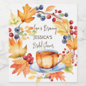 愛は醸造秋ブライダルシャワーの好意 ワインラベル (シングルラベル)