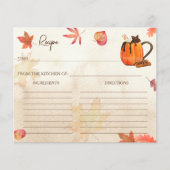 愛は醸造秋ブライダルシャワーレシピカード (正面)