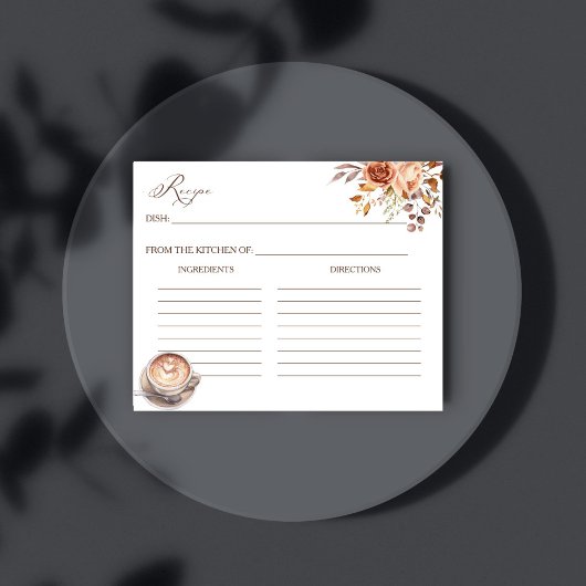 愛は醸造秋ブライダルシャワーレシピカード