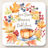 愛は醸造秋ブライダルシャワー食器の好意 コースター (正面)