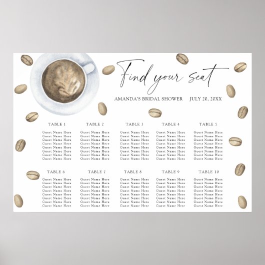 愛は醸造結婚の座席表 ポスター (正面)