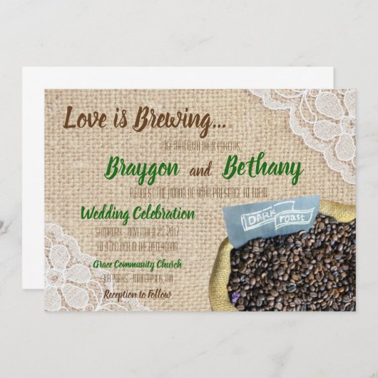 愛は醸造結婚式招待状 招待状 (正面/裏面)