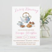 愛は醸造、アフタヌーンティー、ブライダルシャワー 招待状 (スタンド正面)