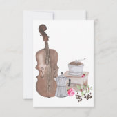 愛は醸造、コーヒーをテーマにしたシャワー招待状 招待状 (裏面)