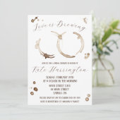 愛は醸造、コーヒー、汚れ、ブライダルシャワー 招待状 (スタンド正面)