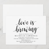 愛は醸造、ブライダルシャワーお祝い 招待状 (正面/裏面)